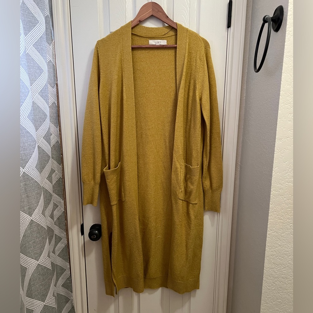 Loft Yellow Duster Cardigan